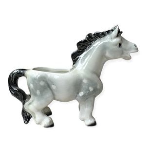Adorable Vintage German Pale Grey Horse Creamer Cream Jug
